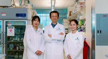 Three researchers